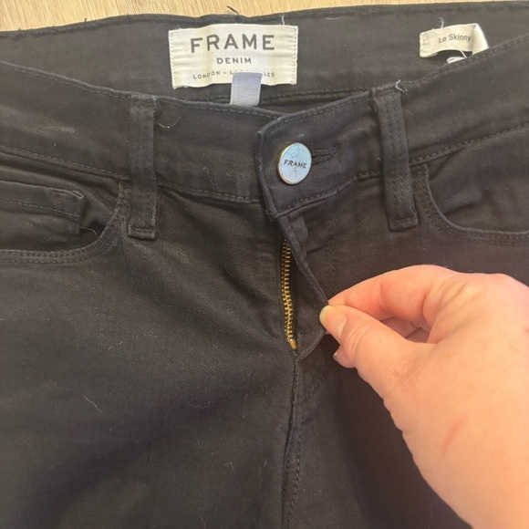 FRAME Denim Le Skinny de Jeanne Ripped Jeans black - Picture 8 of 13
